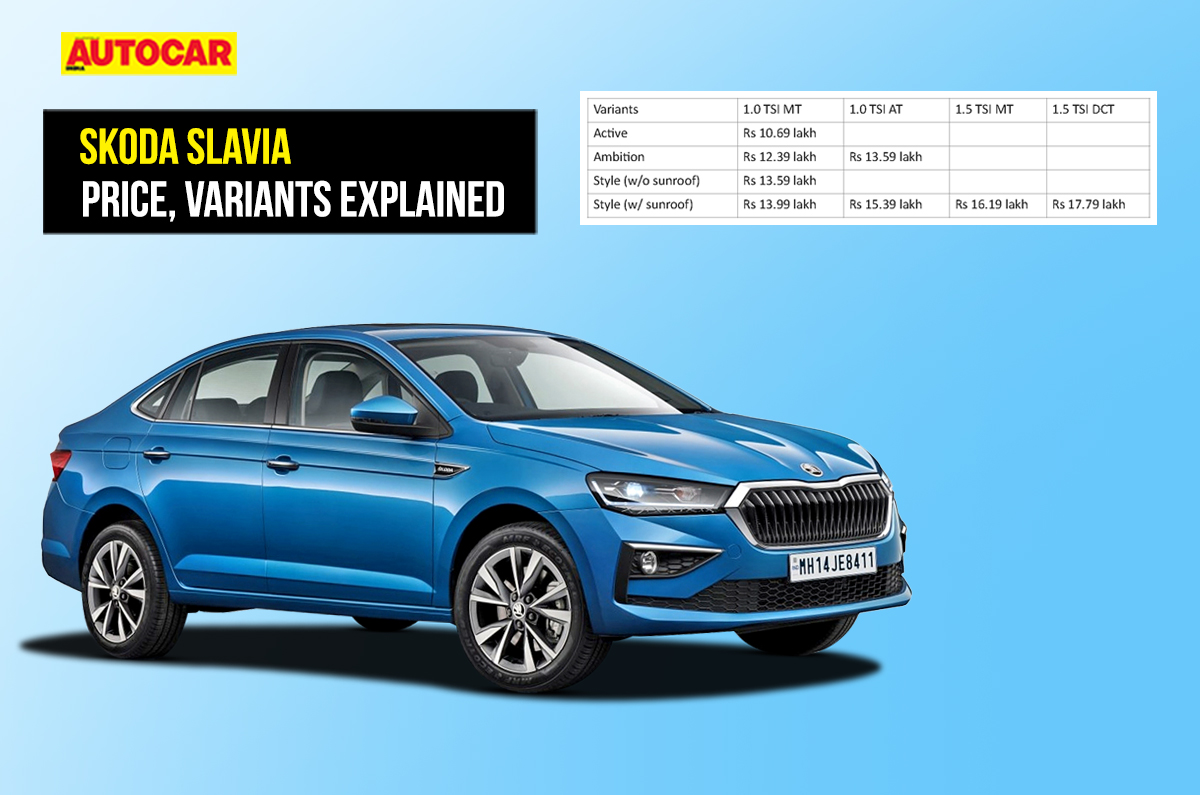 skoda slavia car price in india